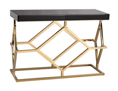Schreibtisch Black and Gold Deco Console Table Dimond Home
