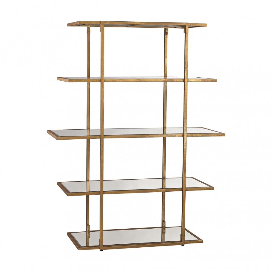 Das Regal Gold Leaf Diamond Shelf Frame Dimond Home