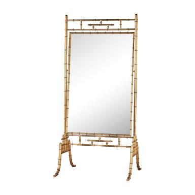 Spiegel Brunei Antique Gold 70-Inch Metal and Glass Standing Mirror