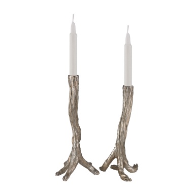 Kerzenhalter Silver Leafed Branch Candle Holders