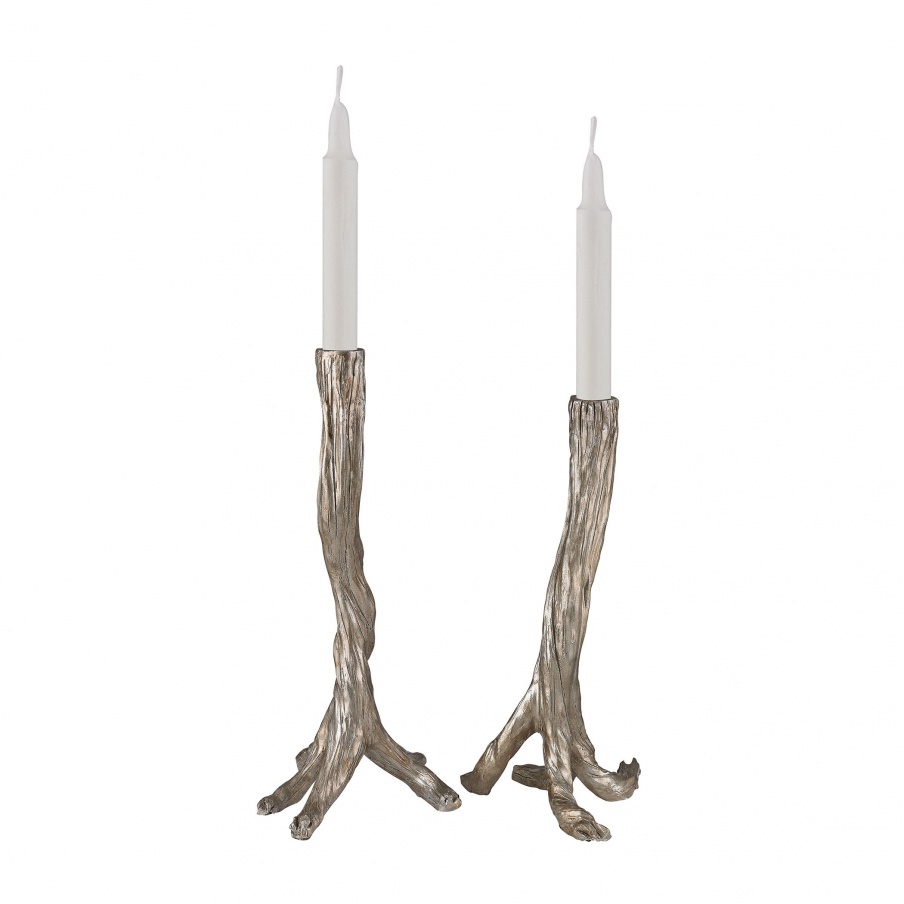 Kerzenhalter Silver Leafed Branch Candle Holders Dimond Home