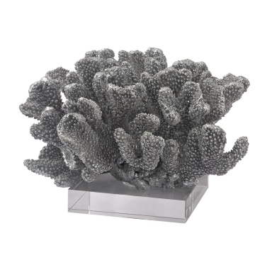 Zubehör Silver Coral On Acrylic Base