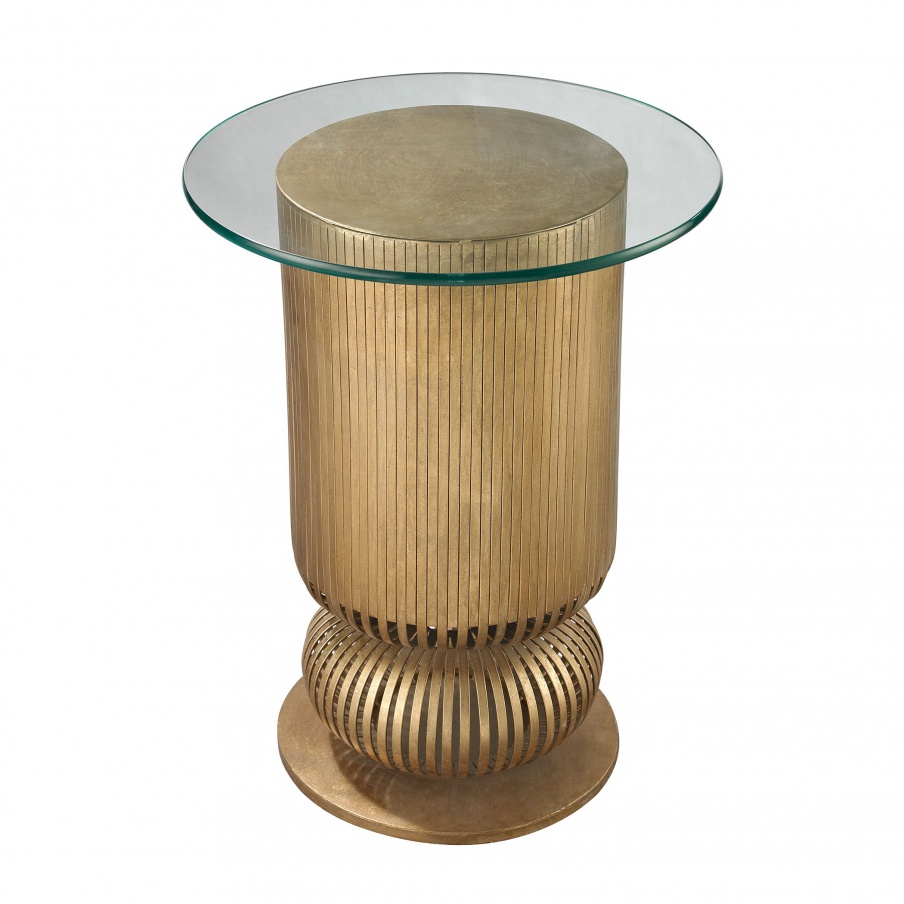 Tisch Gold Leaf Sock Bun Side Table Dimond Home