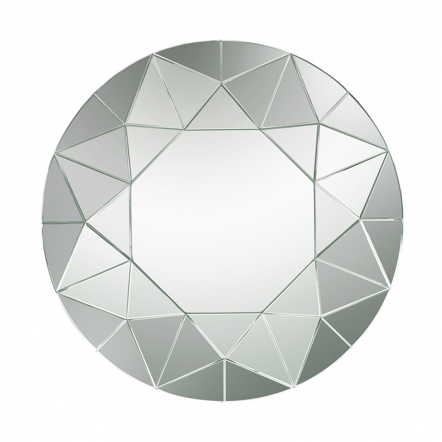 Wand-Circular Geometric Mosaic Mirror Dimond Home