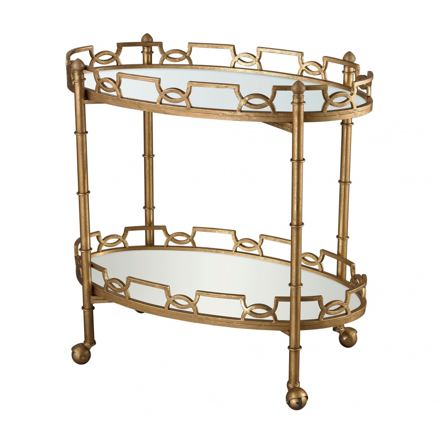 Tisch Two Curvilinear Tier Tray Table Dimond Home
