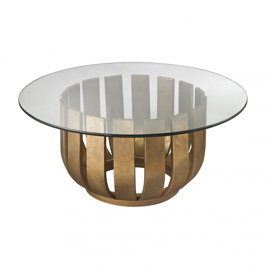 Tisch Gold Leaf Olympia Coffee Table Dimond Home