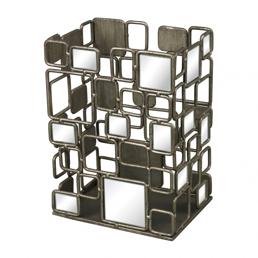 Vase Alvis-Metal And Antique Mirror Vase Dimond Home