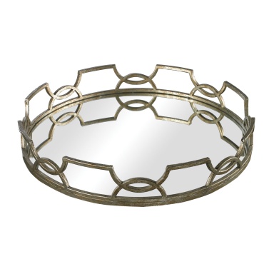 Behälter Scroll Iron Mirrored Tray