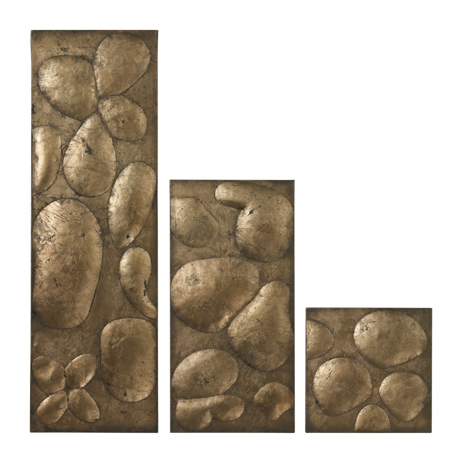 Wand-Dekor Ramsey Set Of 3 Wall Panels In Gold Leaf By Dimond Home