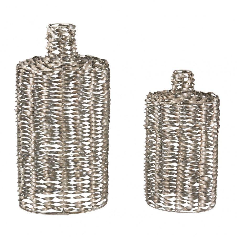 Vase Set Of 2 Metal Work Vases Dimond Home