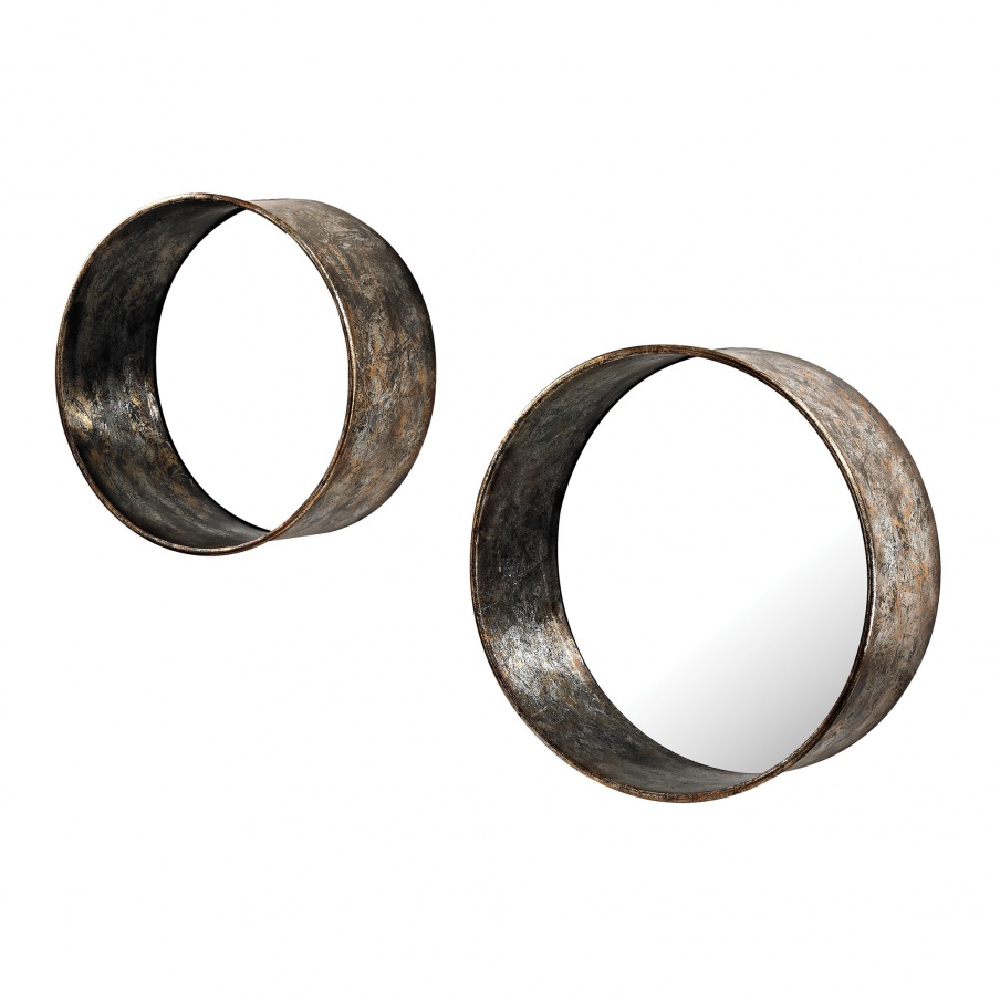 Wandhalter Oil Drum Mirrors - Set of 2 Dimond Home