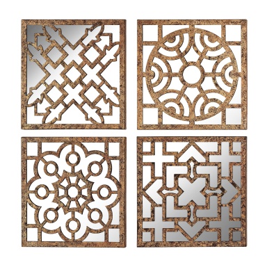 Mirrored Wall Wall Panels - Set of 4