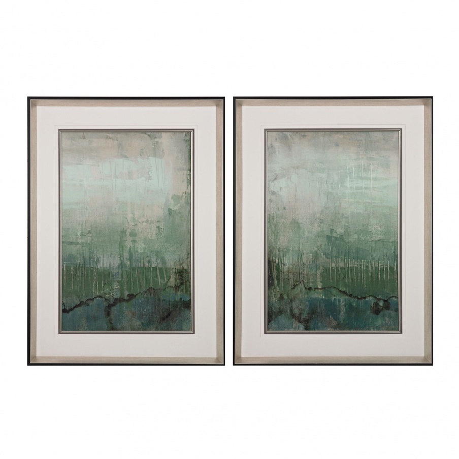 Bild Emerald Sky I, II - Limited Edition Print On Fine Art Paper Under Glass Dimond Home