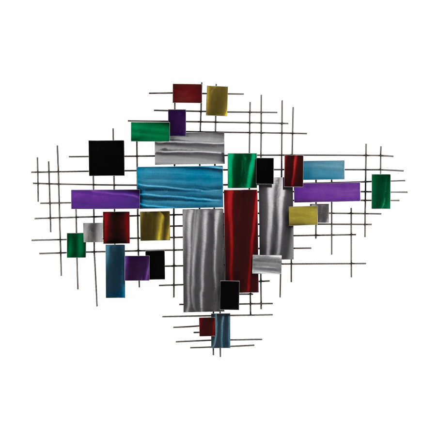 Wand-Dekor-Fragmented Scenery Metal Wall D Dimond Home