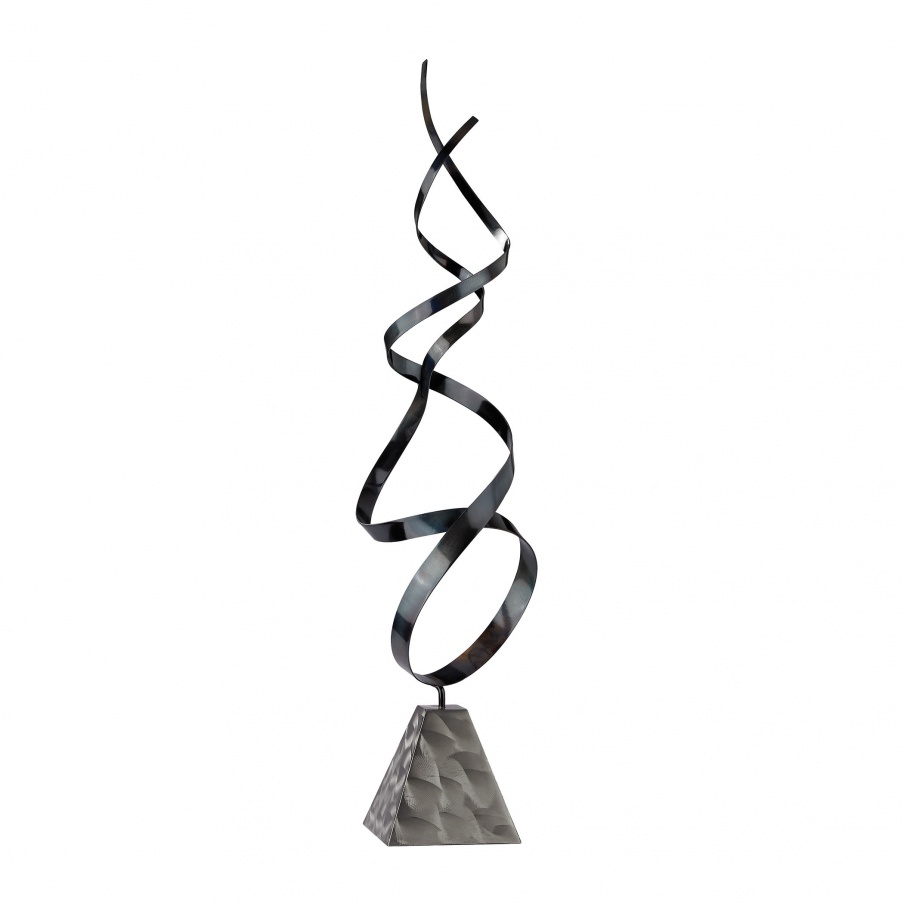 Statuette Helical Metal Sculpture Dimond Home