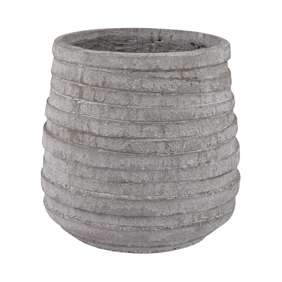 Vase Gray Barn Corrugated Pot Dimond Home