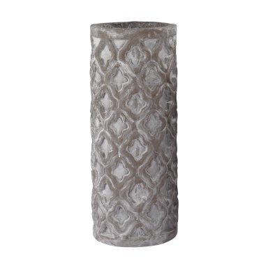 Vase Tall Antique Gray Vase With Organic Pattern