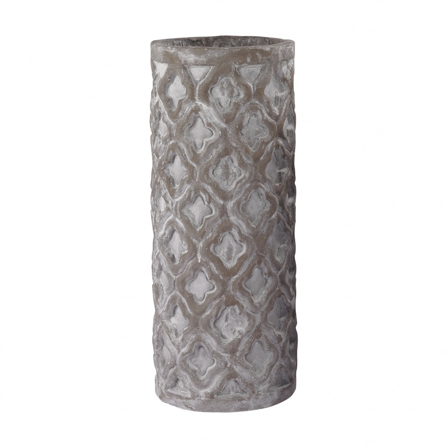 Vase Tall Antique Gray Vase With Organic Pattern Dimond Home