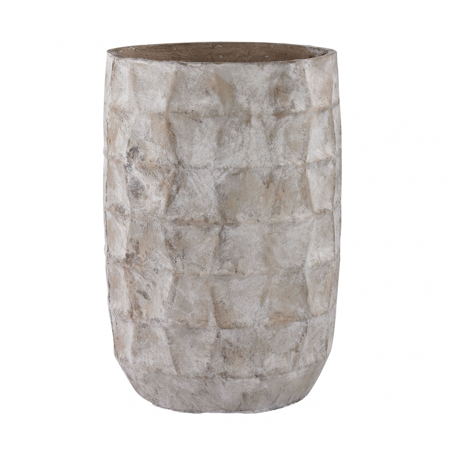 Vase Aged Powdered Vase With Faceted Texture Dimond Home