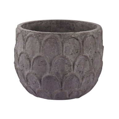 Vase Small Aged Powdered Lotus Petal-Carved Pot