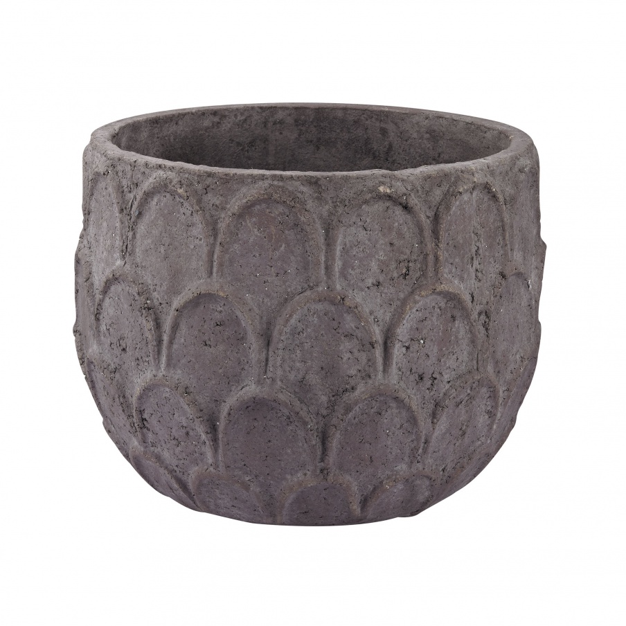 Vase Small Aged Powdered Lotus Petal-Carved Pot Dimond Home