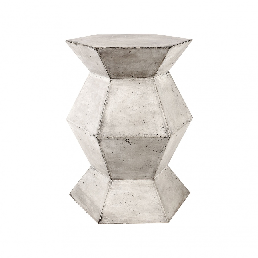 Tisch Flanery Accent Table In Polished Concrete Dimond Home
