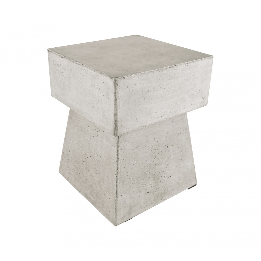 Hocker Mushroom Stool In Polished Concrete Dimond Home