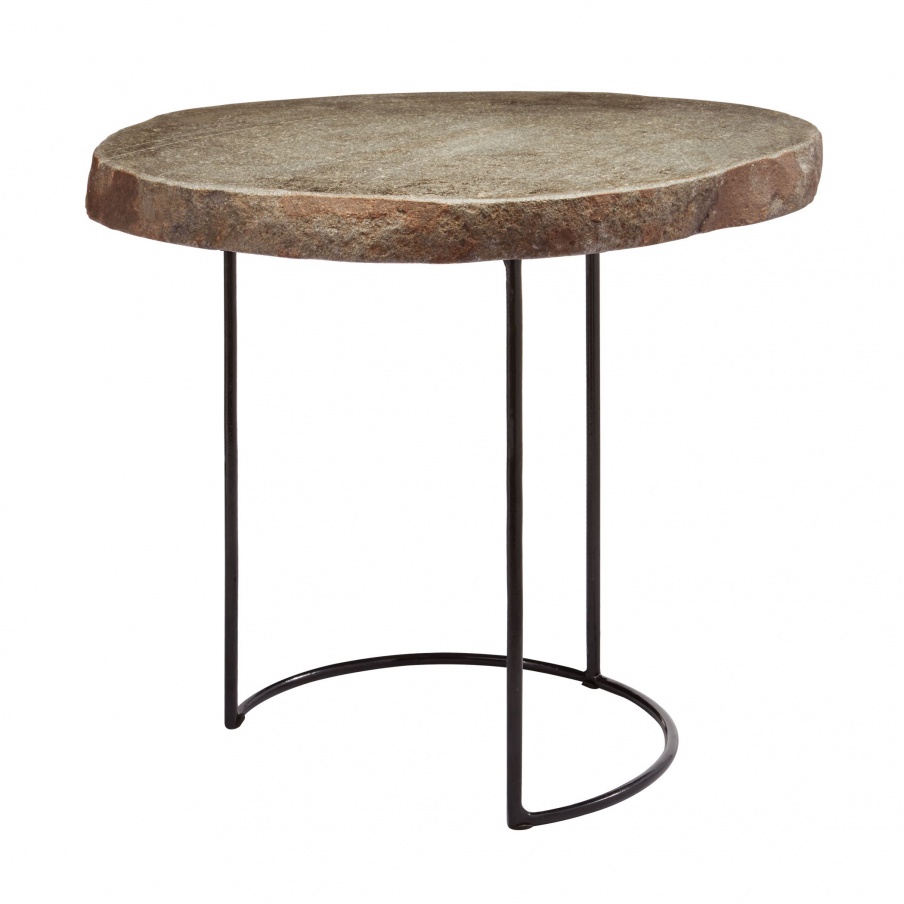 Tisch Short Stone Slab & Wire Frame Table Dimond Home
