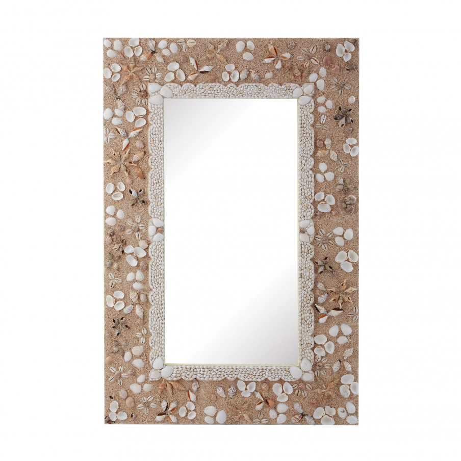 Wall Rectangular Shell Mirror Dimond Home