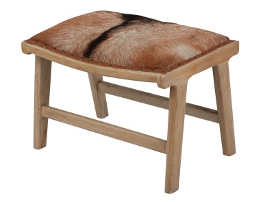 Chaiselongue Ziegenfell Leather Ottoman Dimond Home