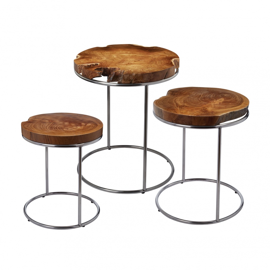 Tisch Natural Teak Stacking Tables Dimond Home