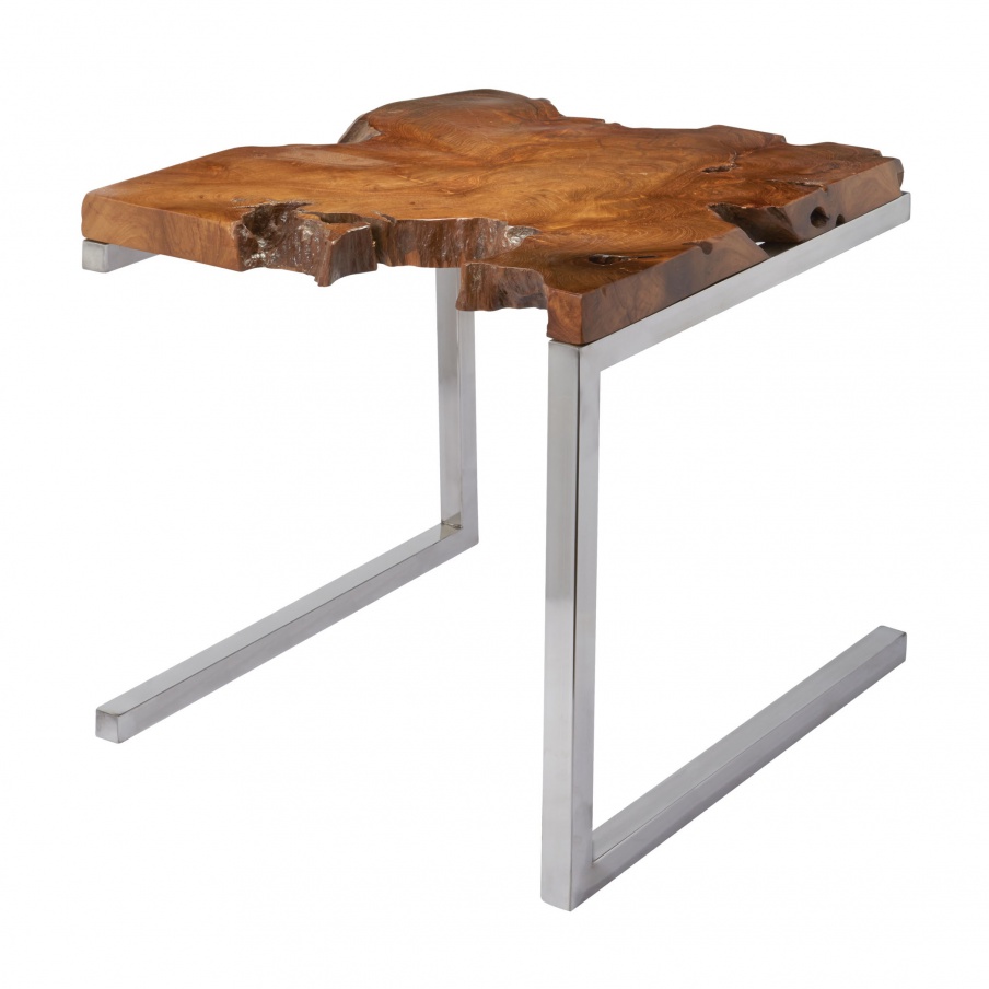 Tisch Teak Table With Angular Base Dimond Home
