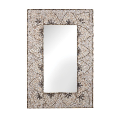 Wall Flower Arc Shell Mirror