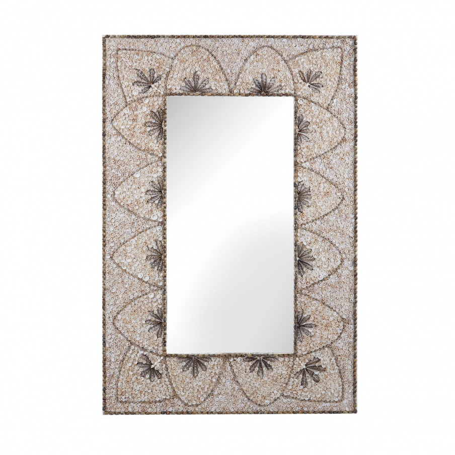 Wall Flower Arc Shell Mirror Dimond Home