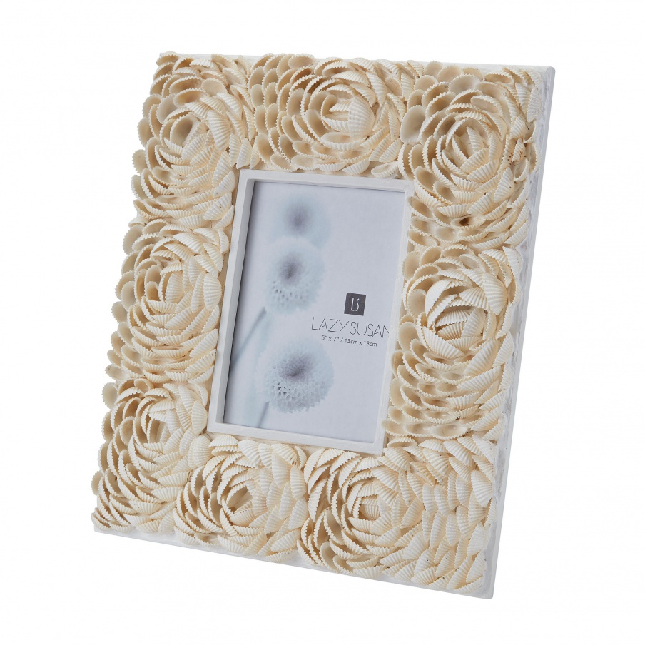 Bilderrahmen 5X7 Natural Shell Flower Pattern Frame Dimond Home