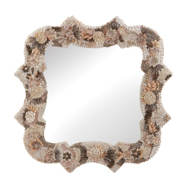 Wall Square Antoinette Shell Mirror