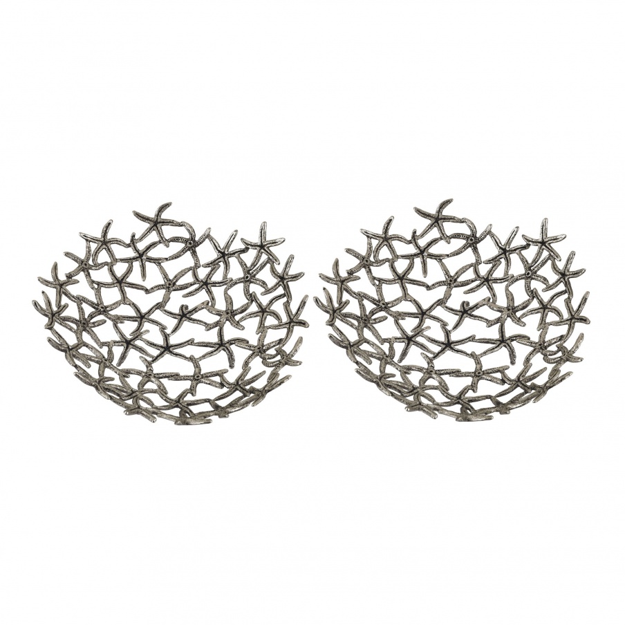 Zubehör Hand Forged Silver Starfish Bowl Dimond Home