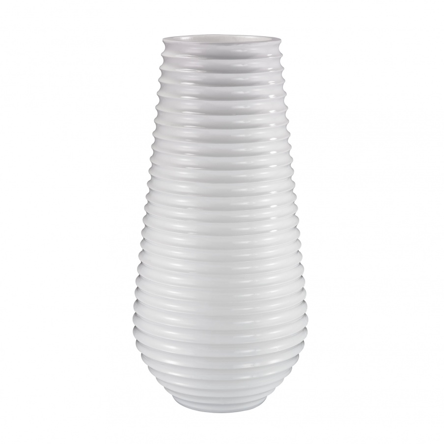 Pflanzgefäß Ribbed White Planter Dimond Home