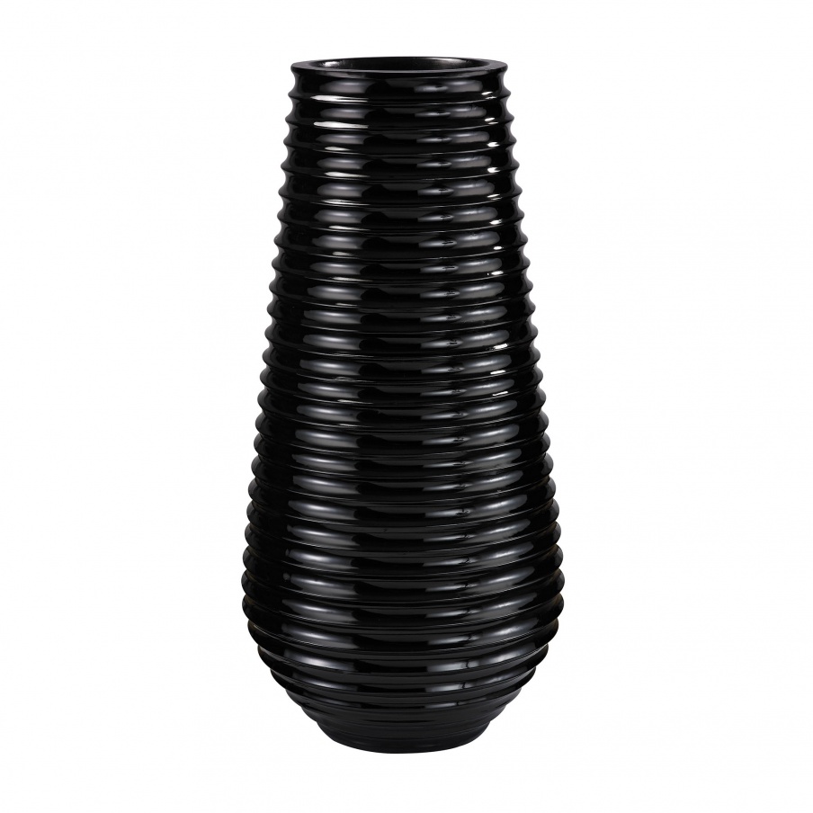 Pflanzgefäß Black Ribbed Planter Dimond Home