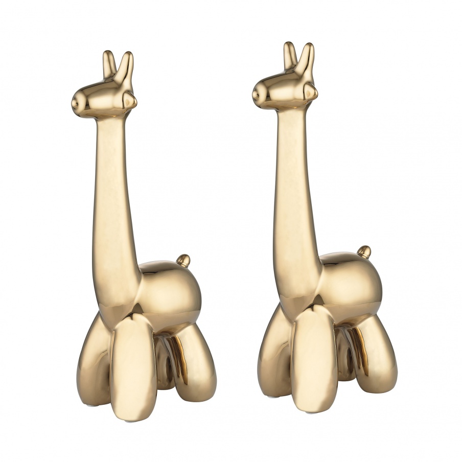 Figur Giraffe Gold Sculpture Dimond Home