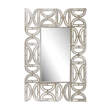 Wall Rectangular Wall Mirror With D Pattern Frame