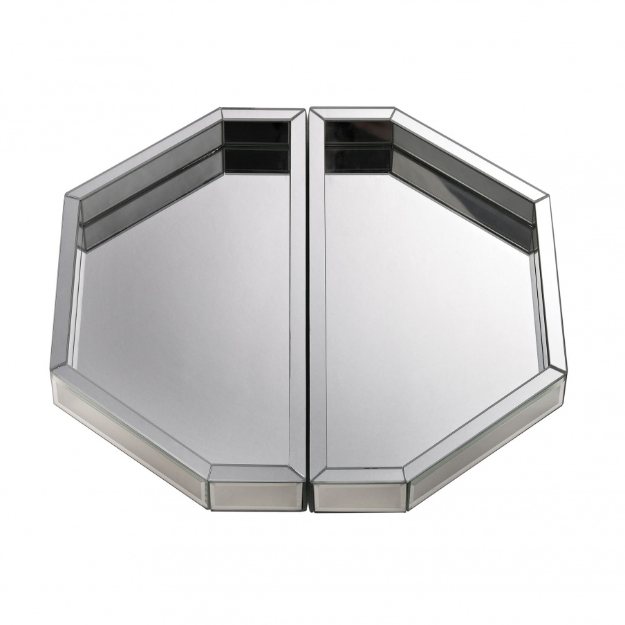 Behälter Set of Two Mirrored Trays Dimond Home