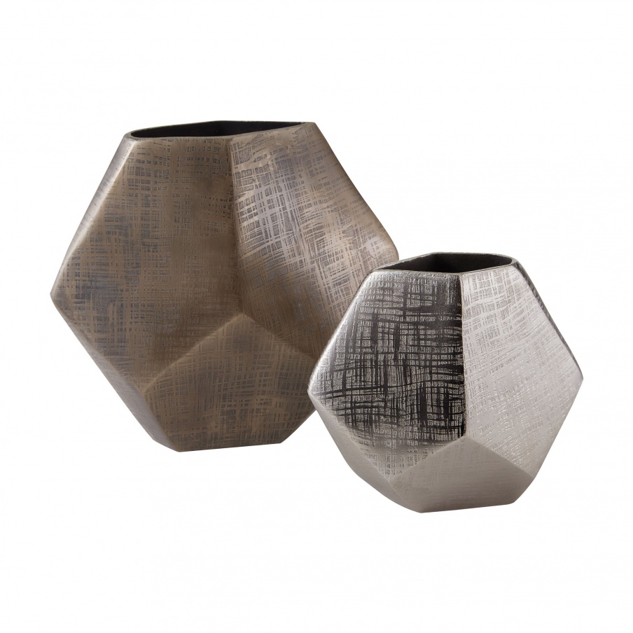 Vase Faceted Cube Vases Dimond Home