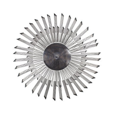 Wand-Dekor-Phantom Wall Decor In Petroleum Swirl And Gloss Aluminum
