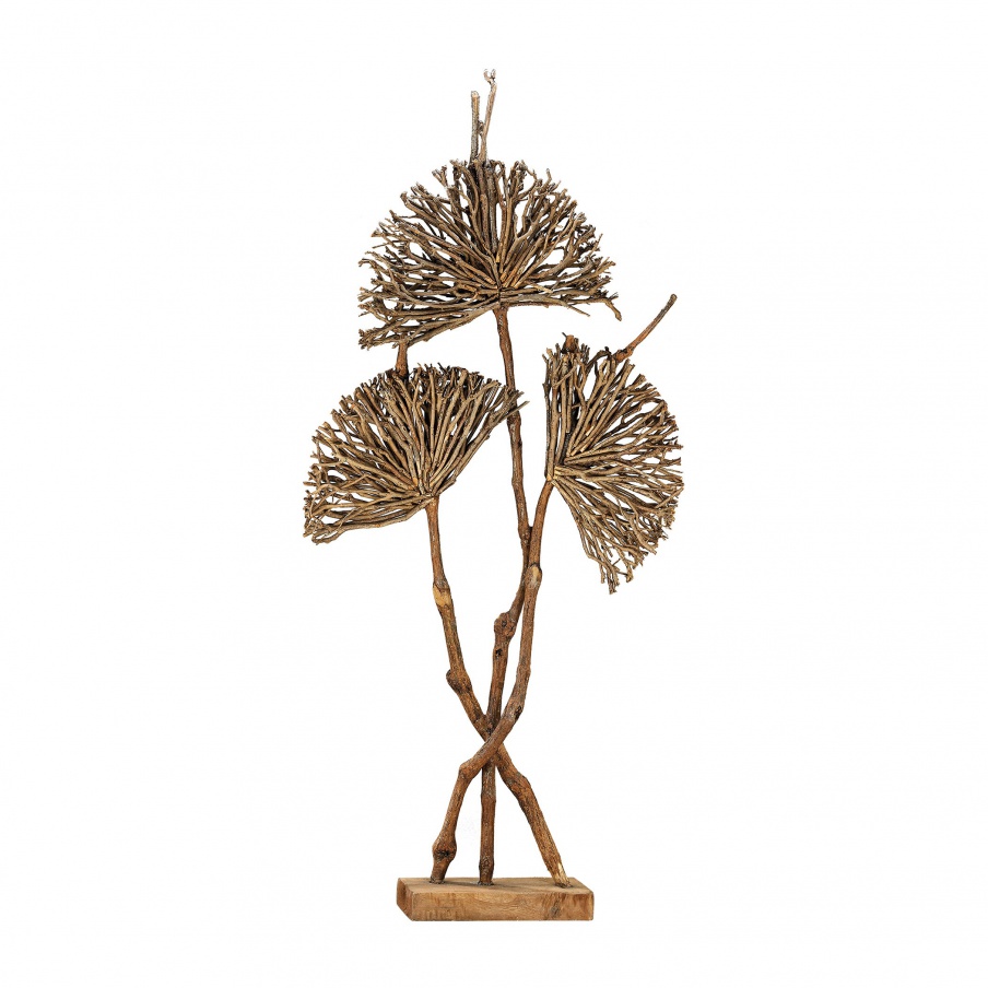 Statuette Pensacola Wooden Botanical Fan Sculpture Dimond Home