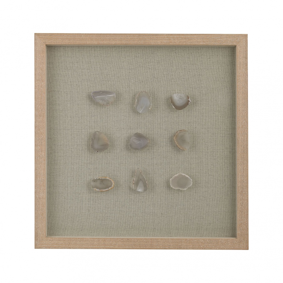 Wand-Dekor Natural Agate Shadow Box Dimond Home