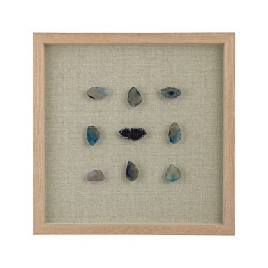 Wand-Dekor Blue Agate Shadow Box