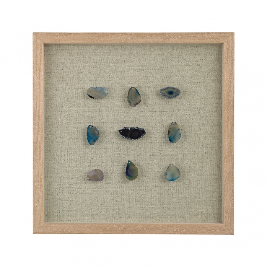 Wand-Dekor Blue Agate Shadow Box Dimond Home
