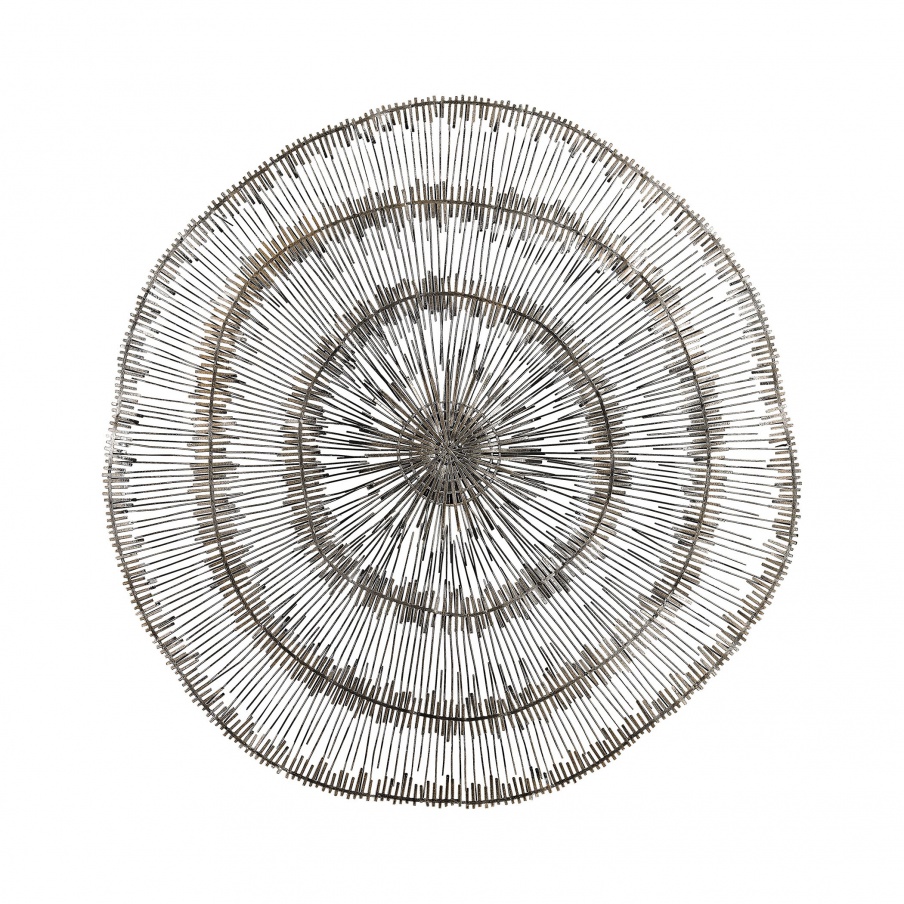 Wand-Dekor-Wire Pewter Wall Supernova Dimond Home