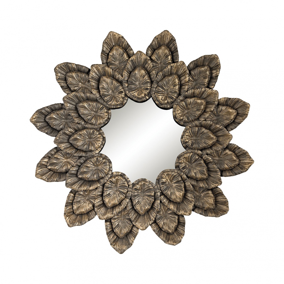 Wandhalter Metallic Petal Sourround Mirror Dimond Home